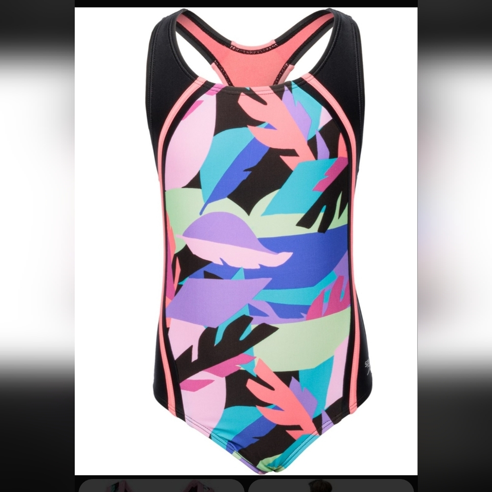 NEW✨️ WITH TAGS -GIRLS SPEEDO SIZE 14 BATHING SUIT ONE PIECE